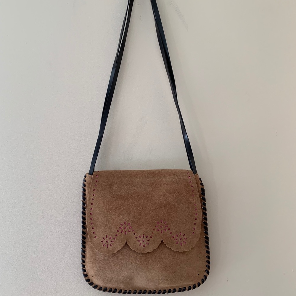 Brown suede purse